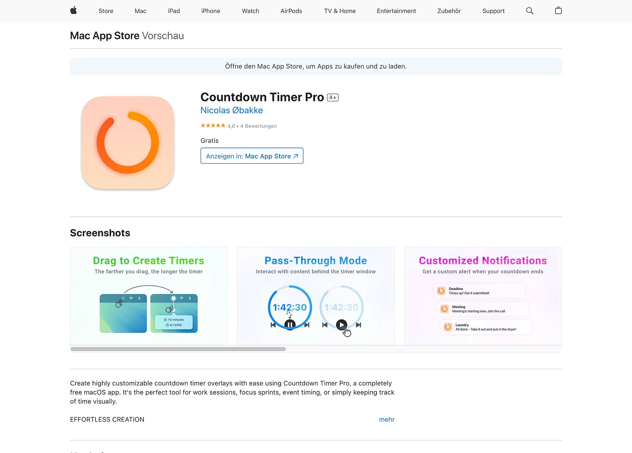 Mac App Store Screenshot Countdown Timer Pro (08.05.2025)