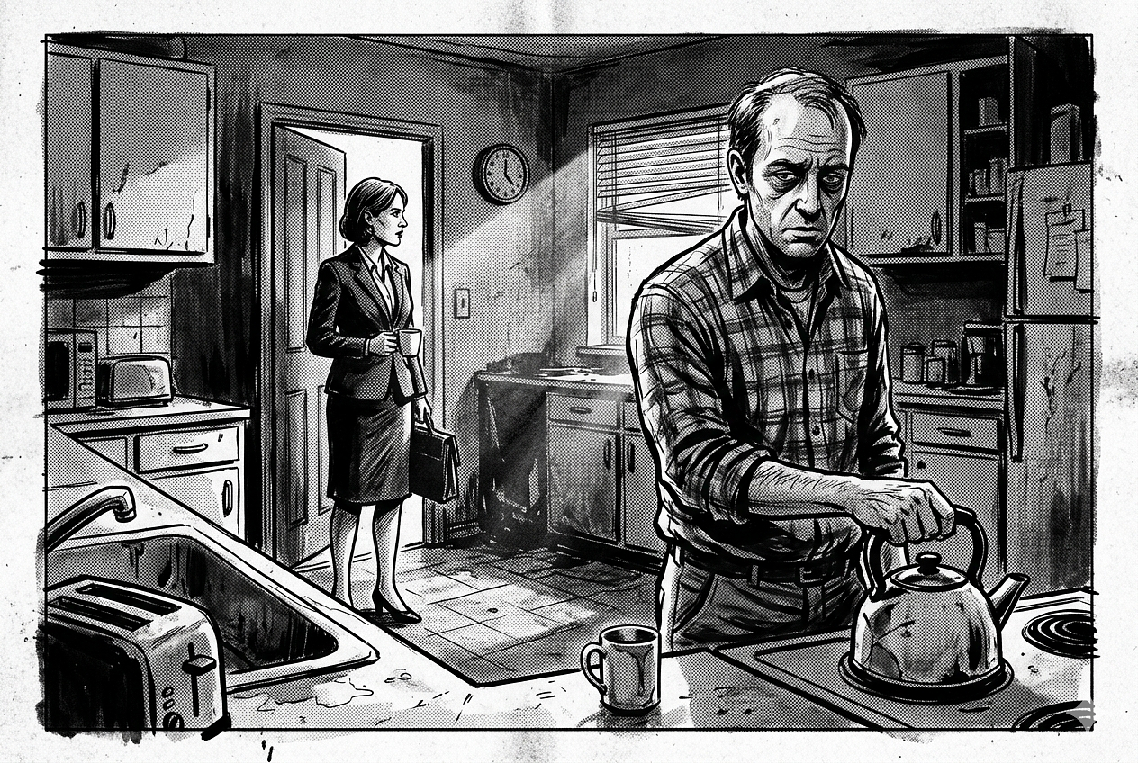 In the kitchen