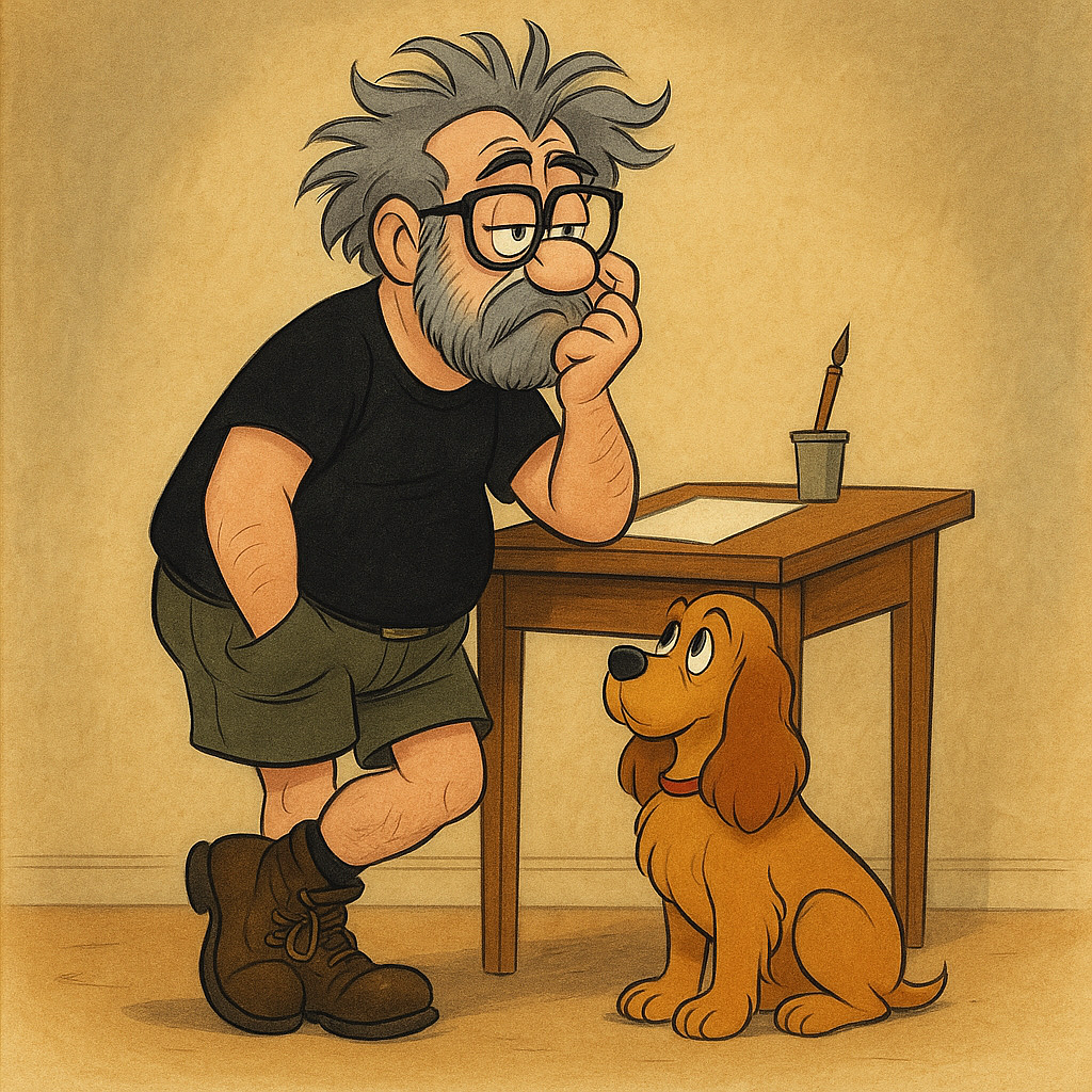 Me and George, the Spaniel I don't have yet.