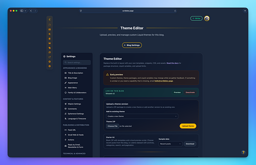 Custom themes