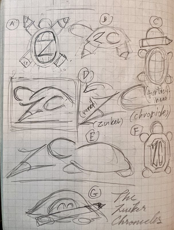 Design directions for brandmark (The turtle)