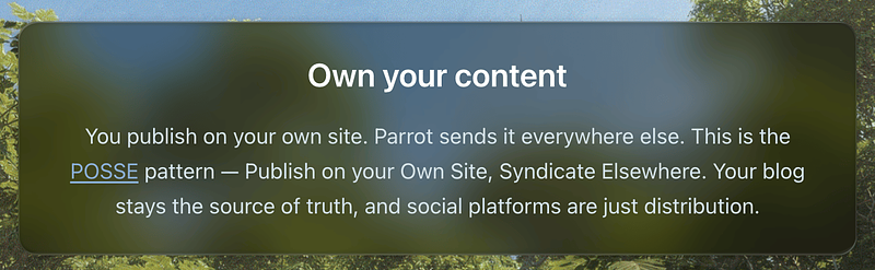 Source: screenshot from ther Parrot Garden website