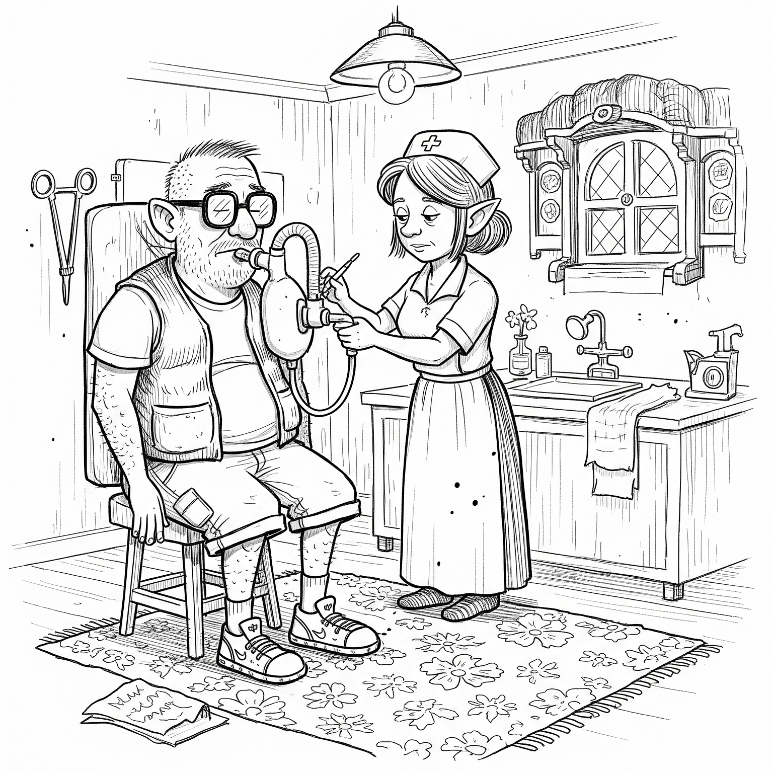 The hobbit nurse and a breathing test