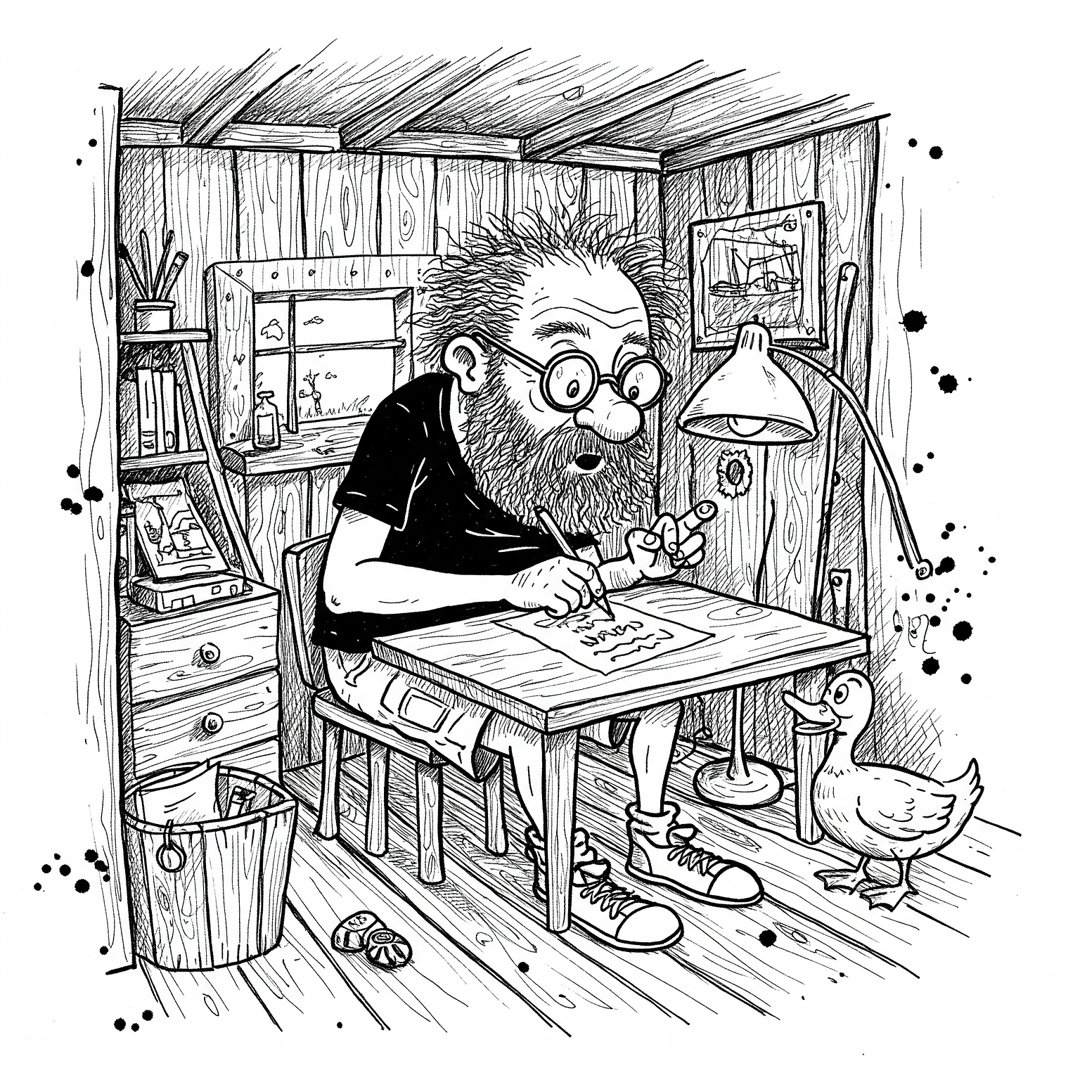 In the shed