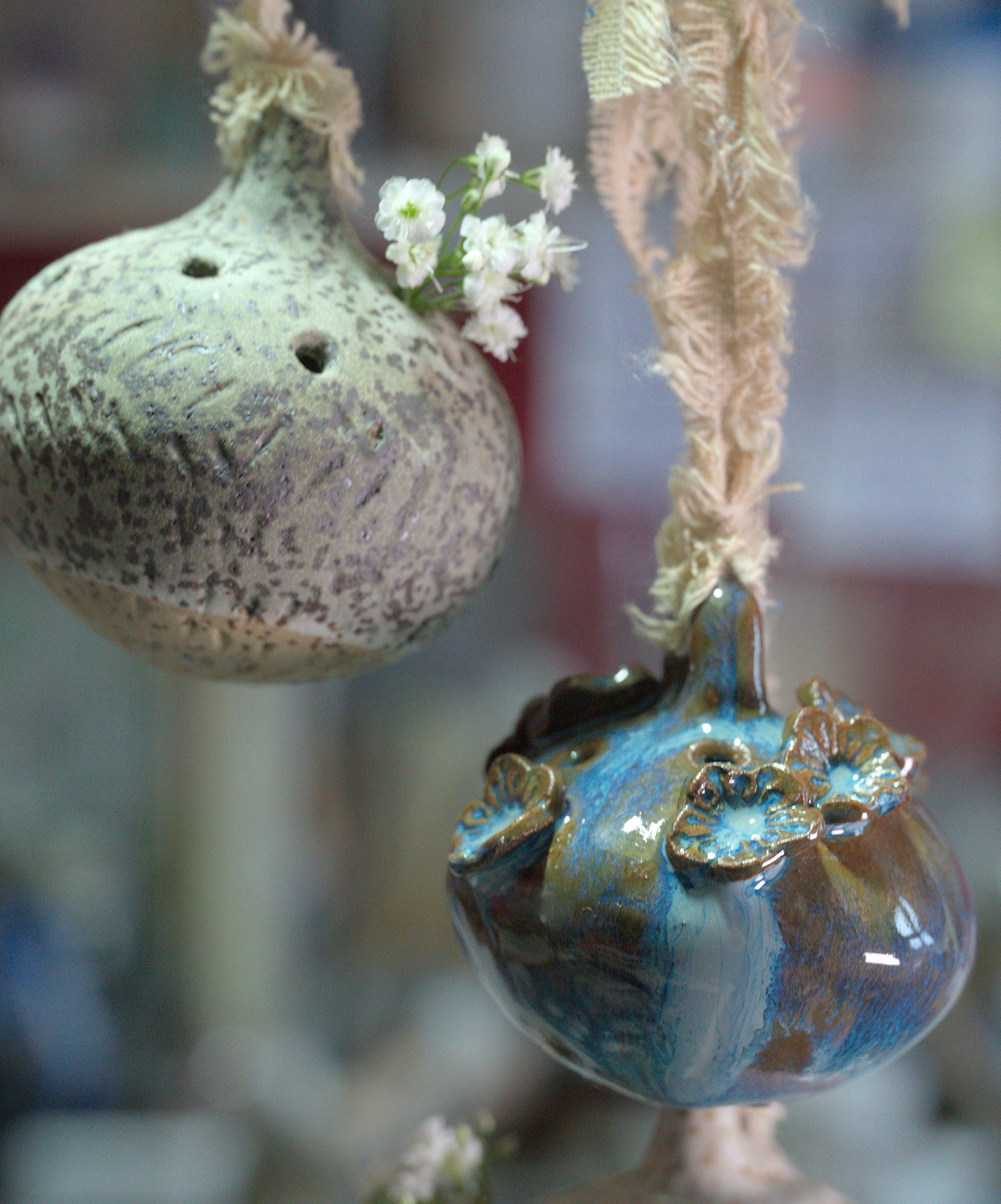 Two of the new baubles - notice some of them have holes in so you can decorate the decorations!