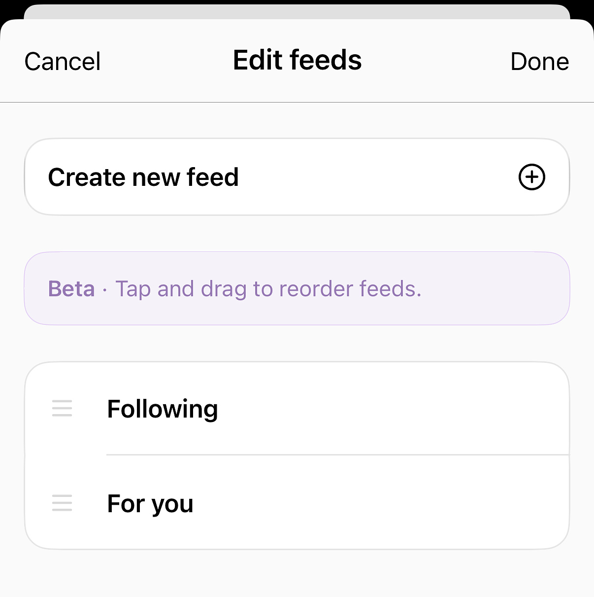 Threads finally allows you to set the chronological feed as default.