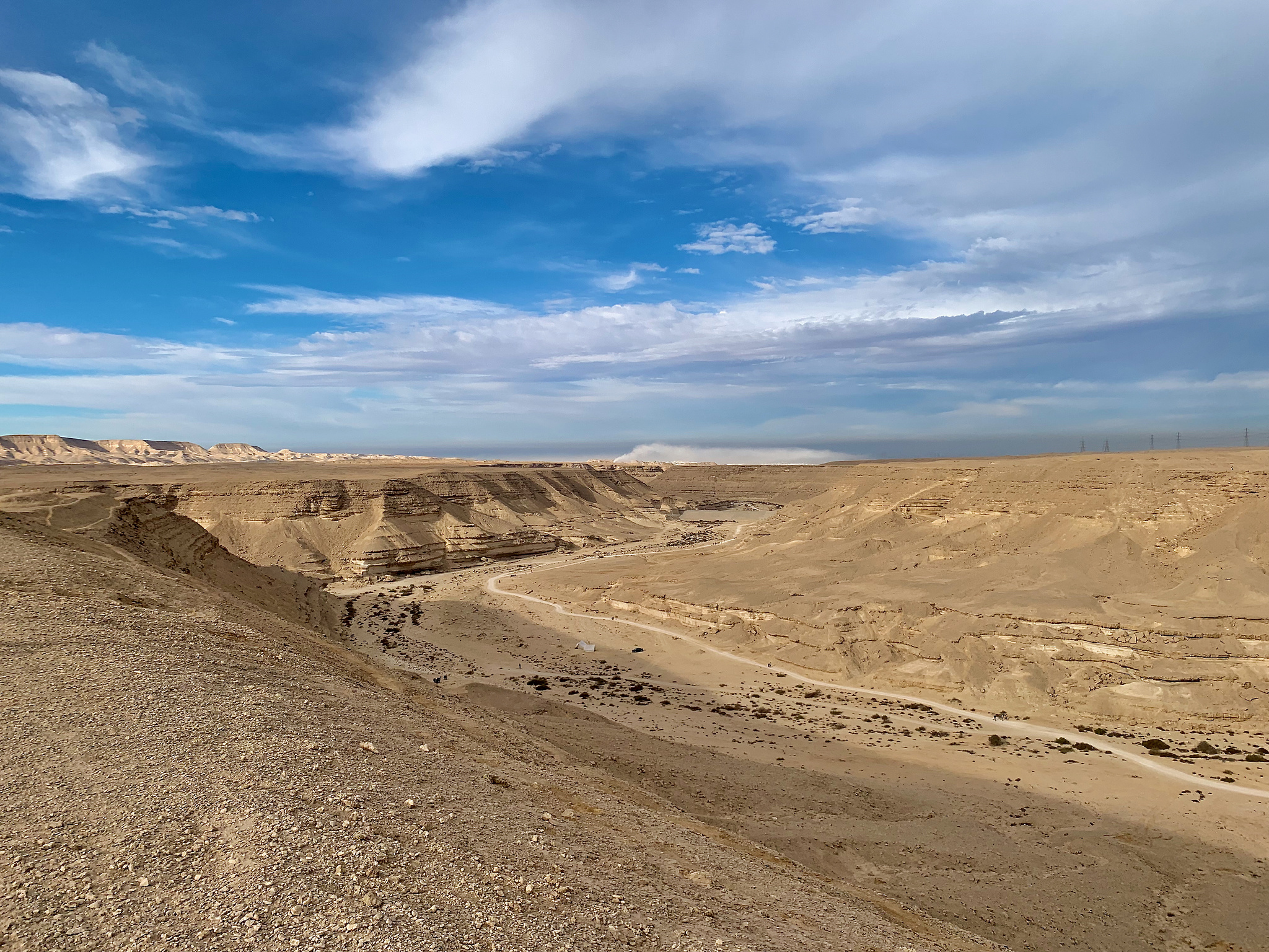 A limestone valley as seen from the top of the plateau that surrounds it