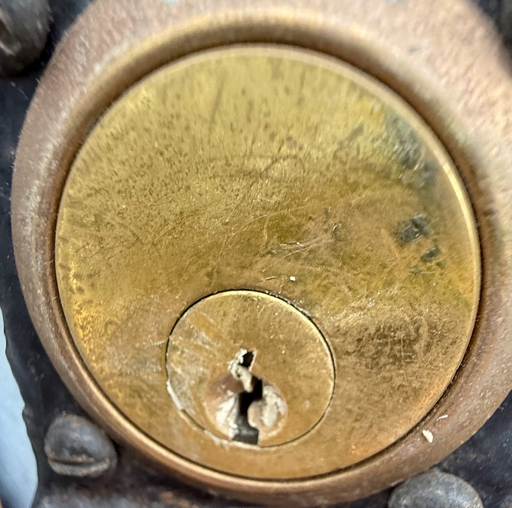 The lock after I've scraped out whatever was in there...