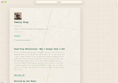 Typewriter theme & theme previews