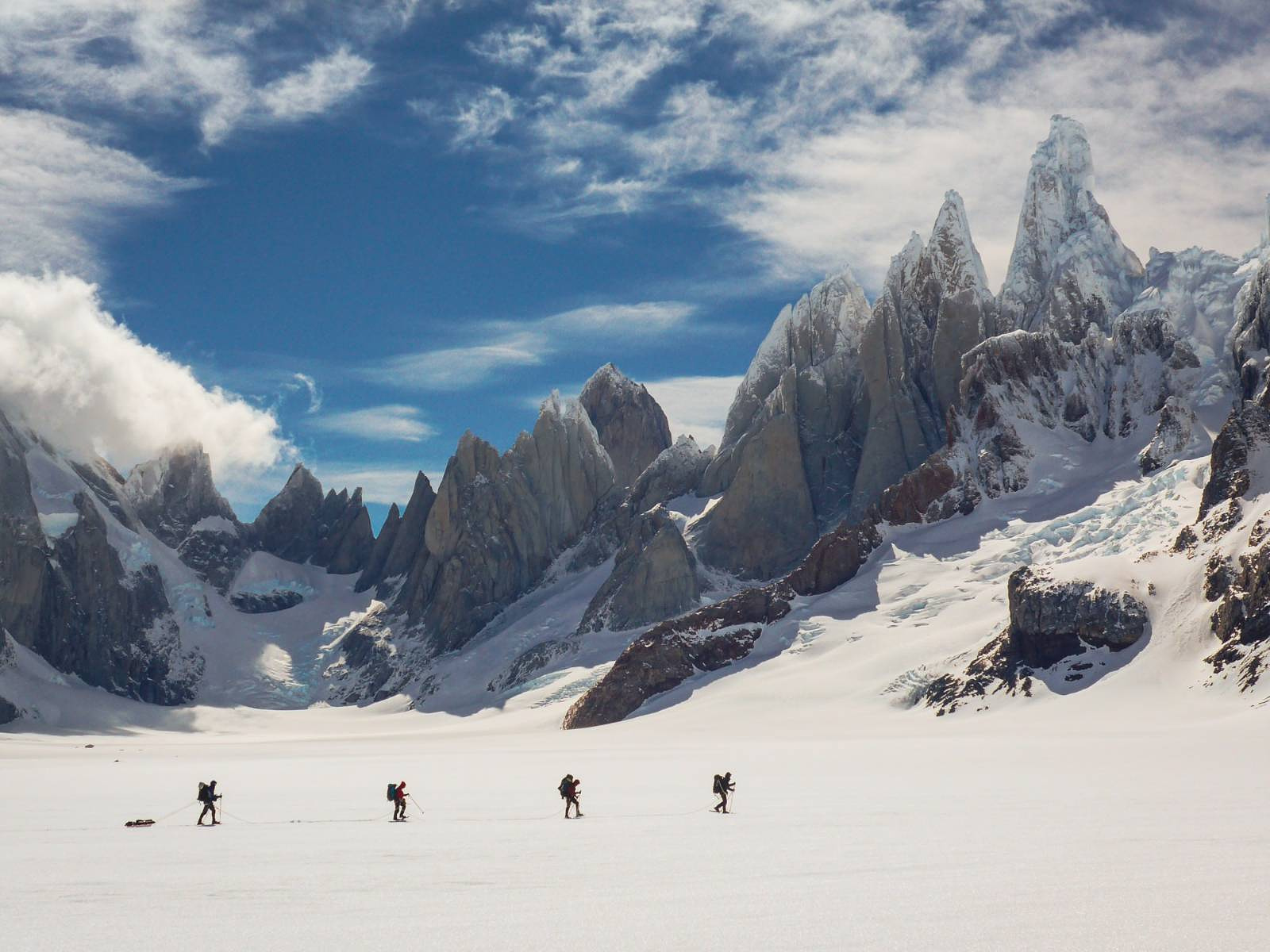 At Cirque de las Altares on the western side of the Cerro Torre range