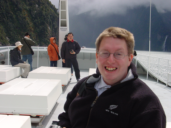 Milford Sound, NZ - 2001 - very windy!