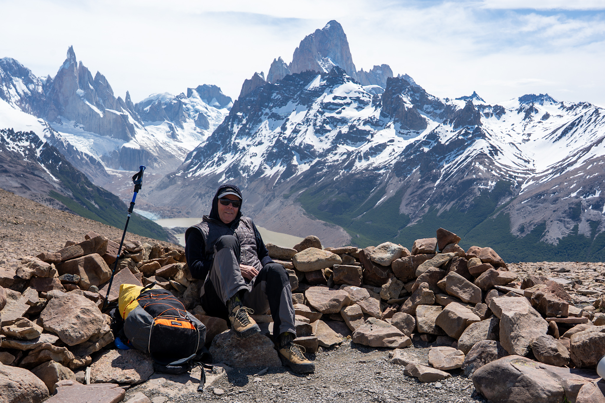 Bivouac site at Loma de Pliege Tumbado