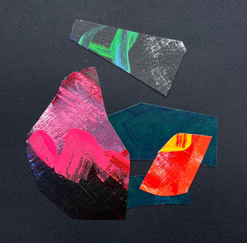 Colourful abstract collage
