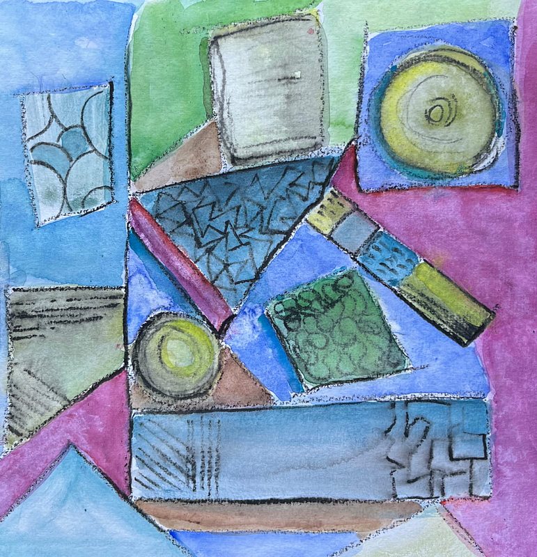Softly-coloured abstract piece