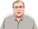 Digital illustration of a middle-aged man with glasses, short light hair, and a light gray button-up shirt, shown from the shoulders up against a transparent background.