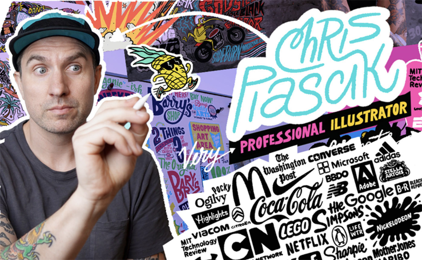 Chris Piascik is an illustrator and designer fueled by 90s cartoons, punk rock, and a whole lot of caffeine. His work is loose, playful, and packed with humor.