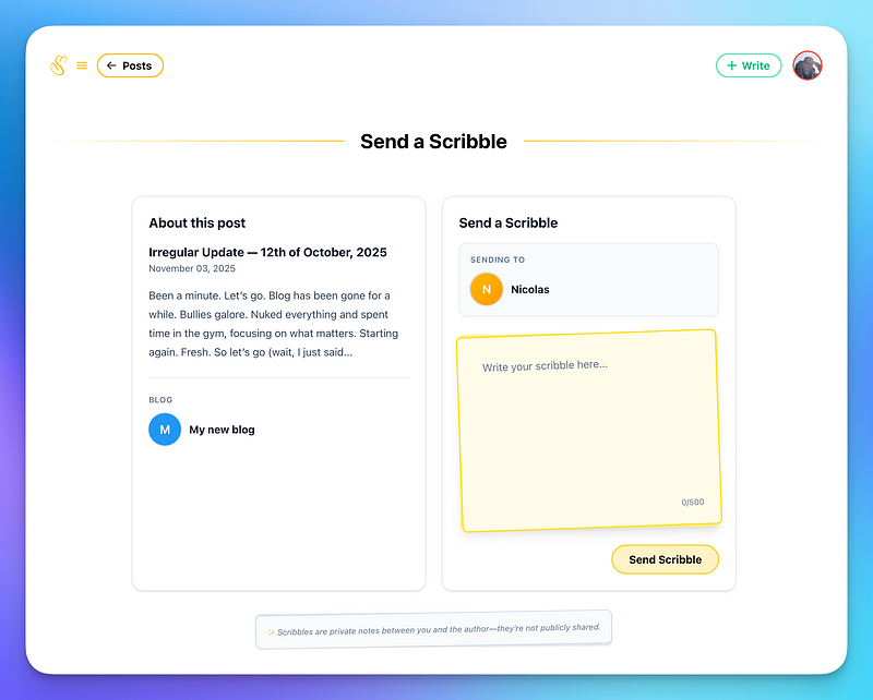 Send a Scribble