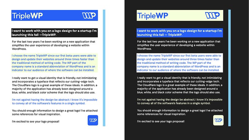 Typography and Color Scheme in use