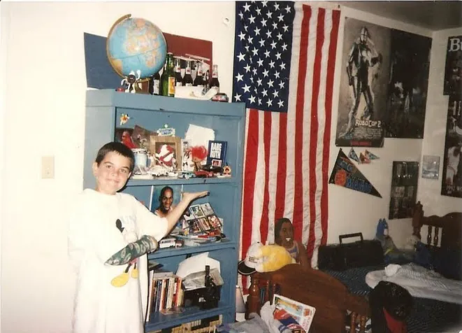 My childhood bedroom. Notice the Robocop 2 poster on the wall.