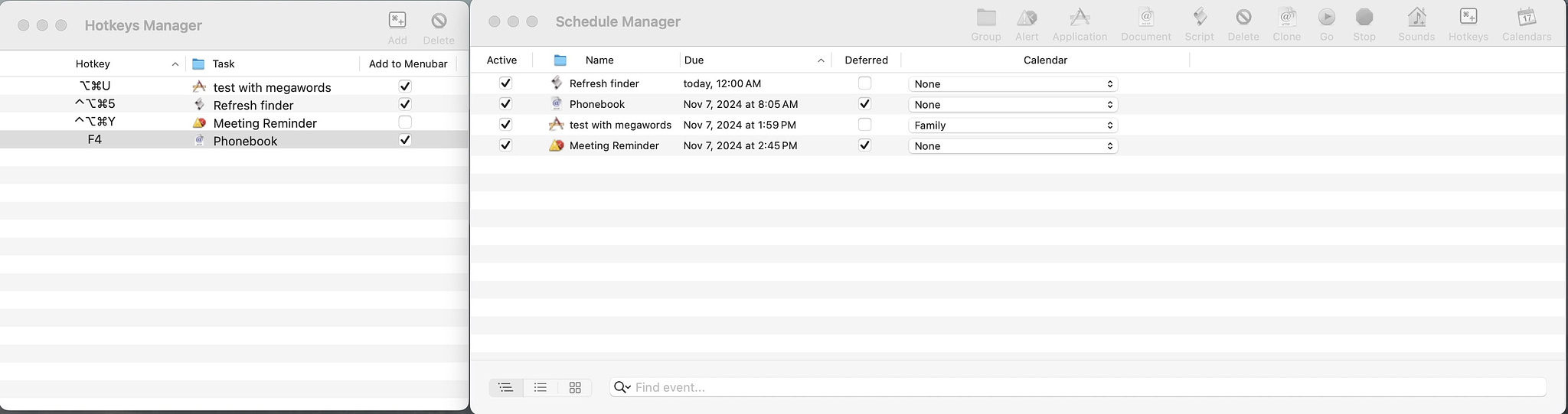 Scheduler for Mac