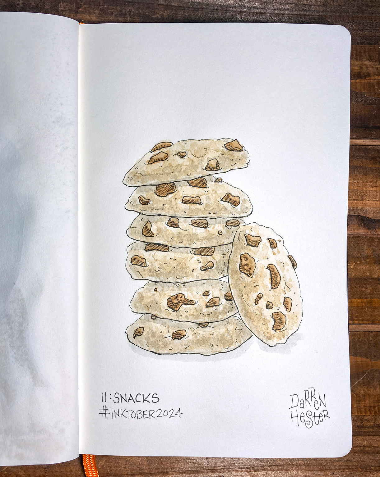 Sketch for Inktober 2024 prompt "Snacks."