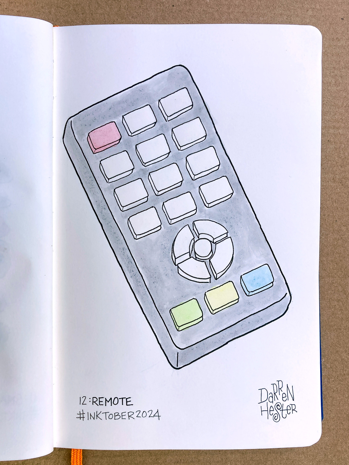 Sketch for Inktober 2024 prompt "Remote."