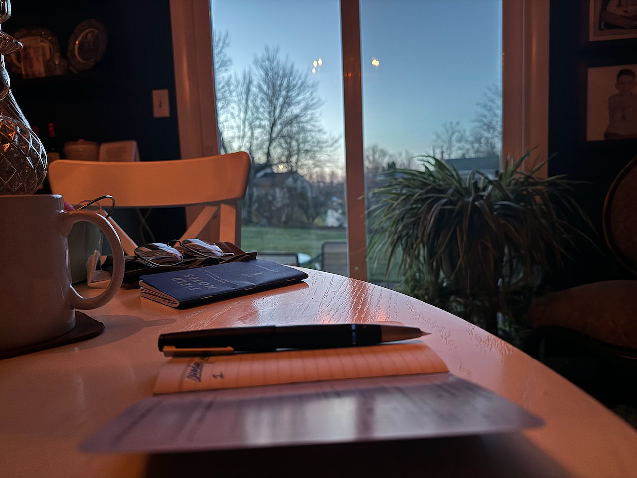 Present day, sitting and writing where I used to sit and write each and every morning. The sun beginning to rise. All of this being life lived, experienced, questioned, and eventually understood as far as is possible...doing my best to mature through all of it.