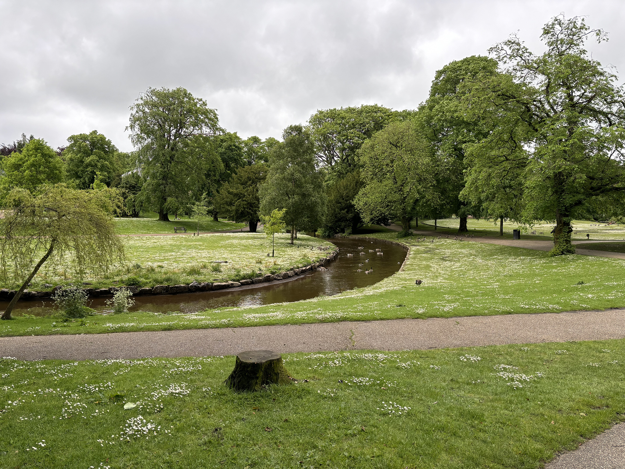 Pavilion Gardens in Buxton, Derbyshire (England).