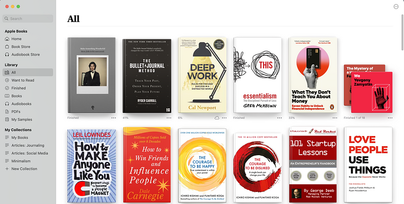 Apple Books library