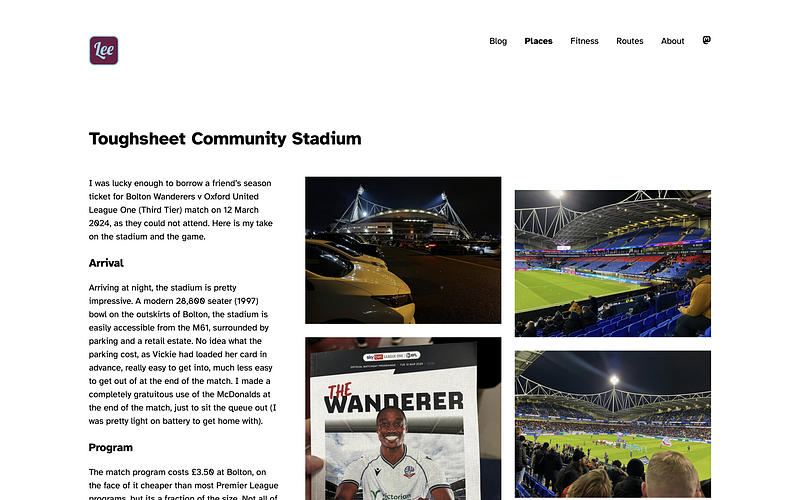 Example Place page