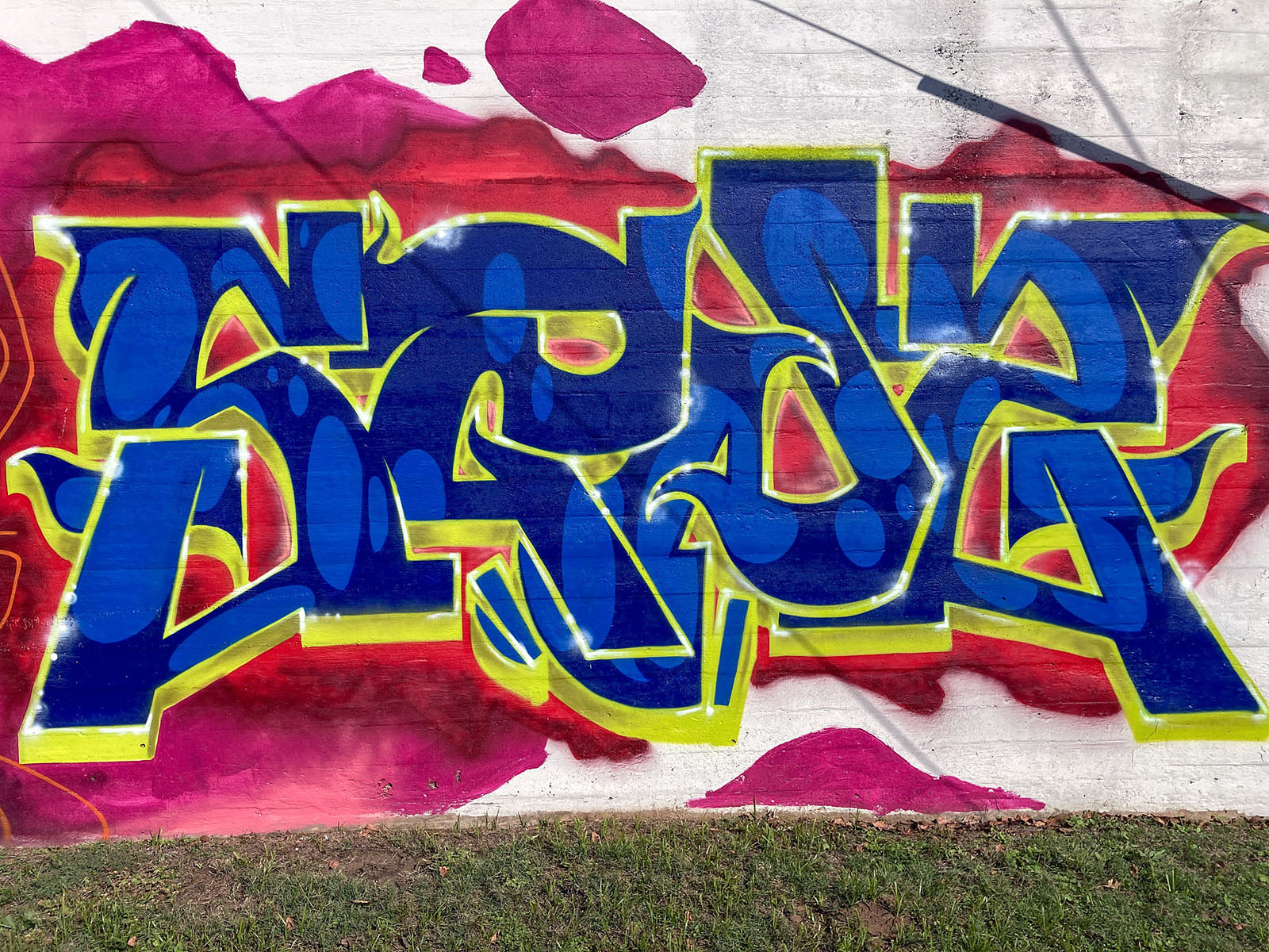 This long graffiti wall was painted earlier this year as part of Macon's annual Mural Festival.