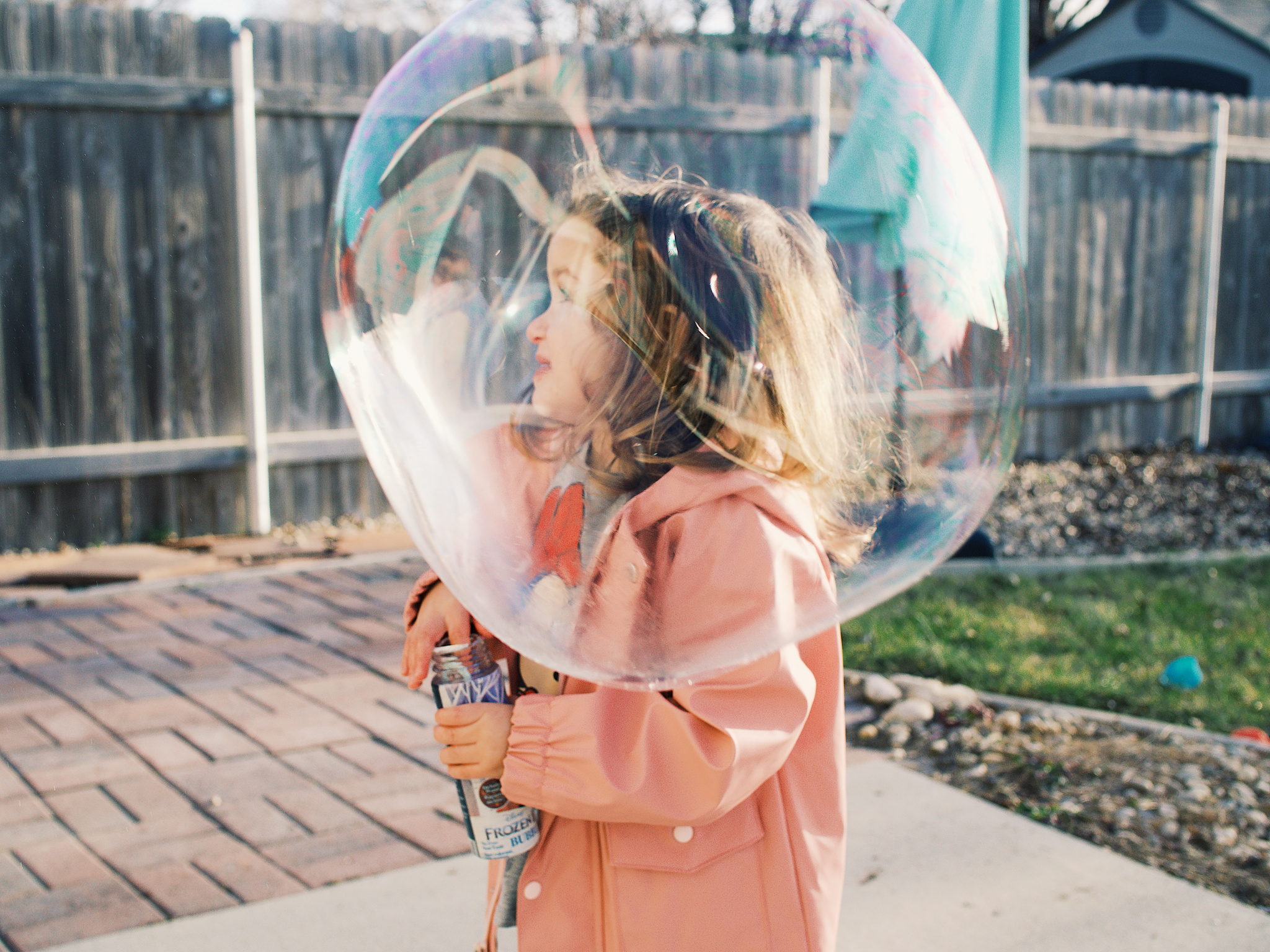 Bella in a bubble