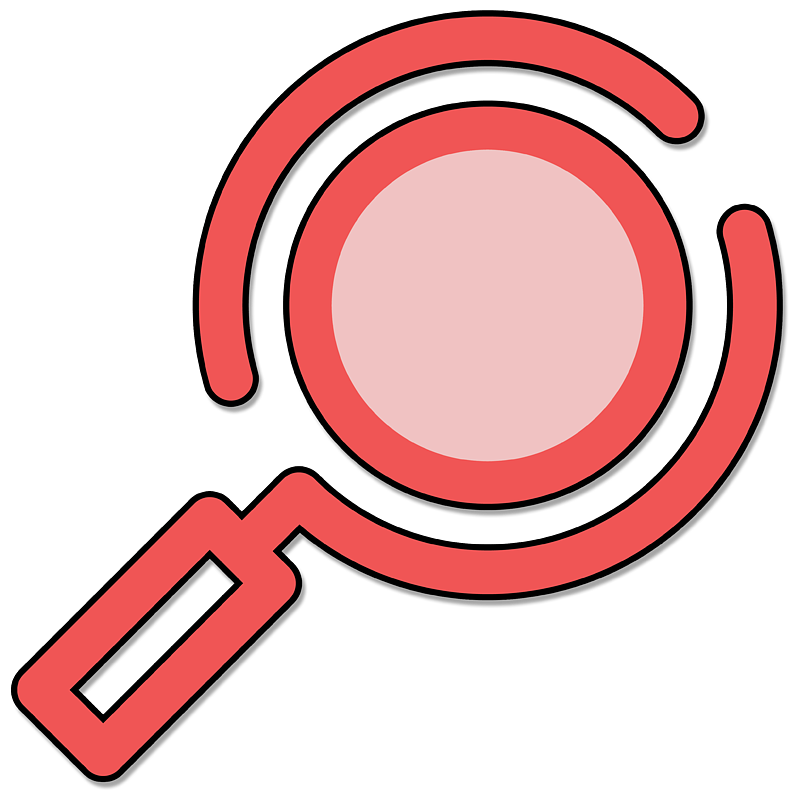 Magnifying glass logo