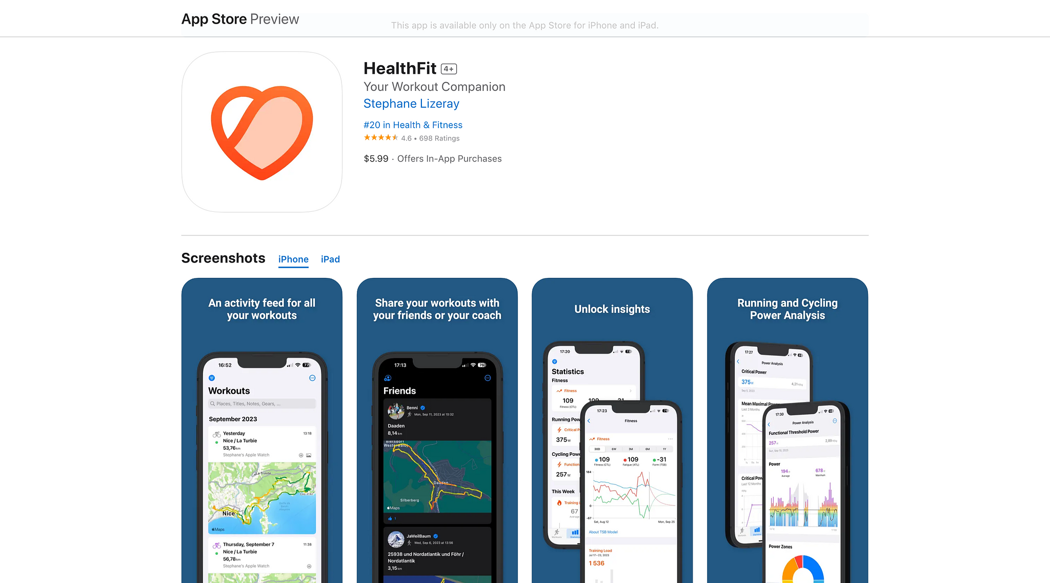 HealthFit App Store Preview Screenshot (2024-06-18)