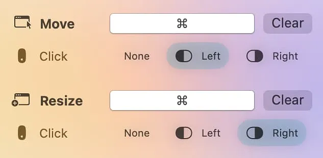 Shortcut prefs