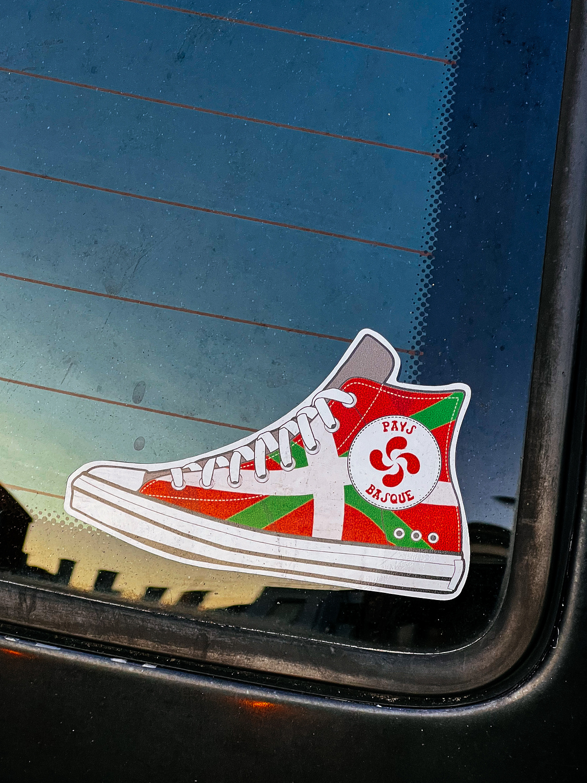 A sneaker with the Basque flag.