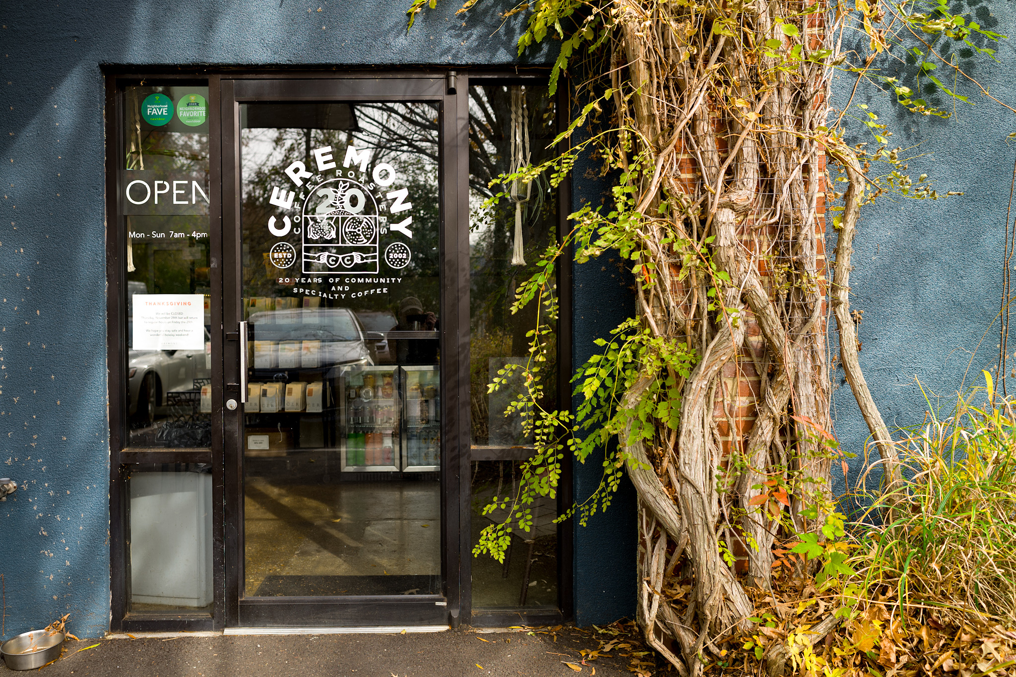 Ceremony Coffee Roaster’s entrance