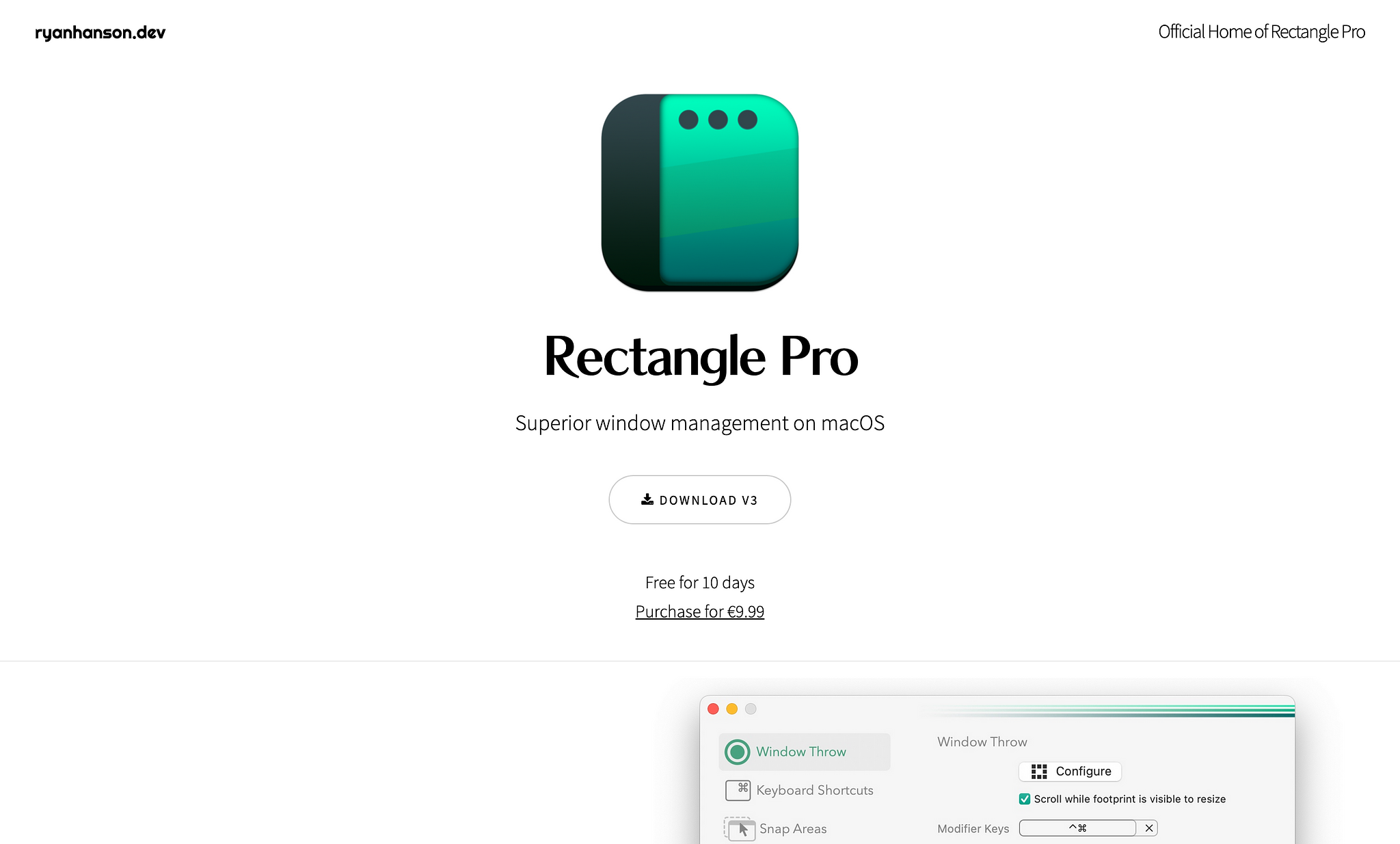 Screenshot Homepage Rectangle Pro (2024-04-07)