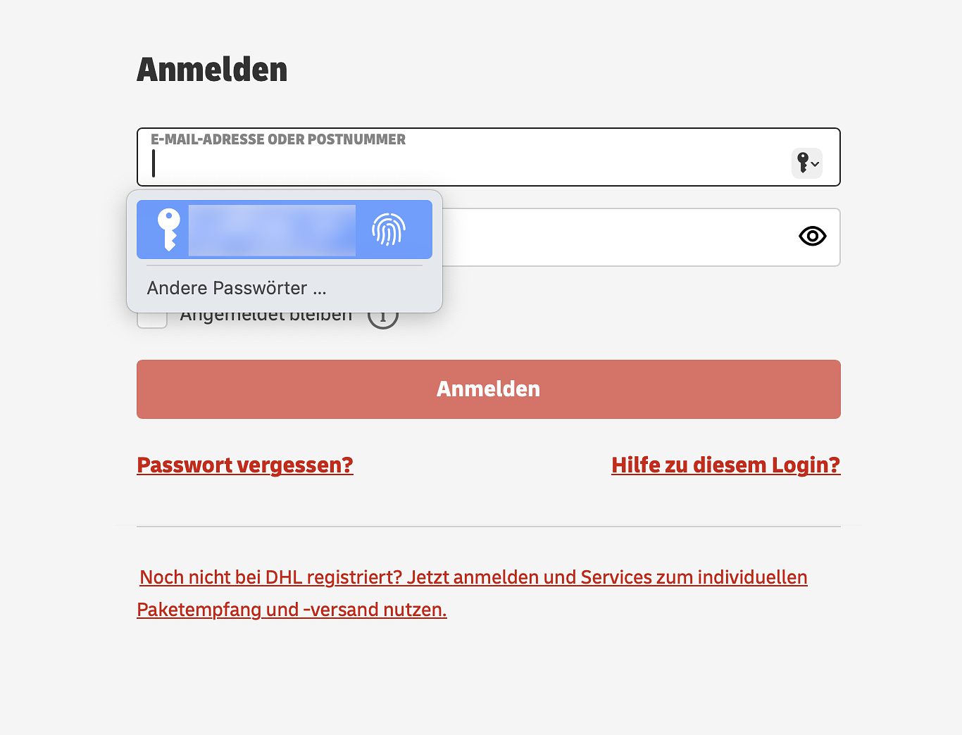 macOS Safari password prompt with Touch ID enabled