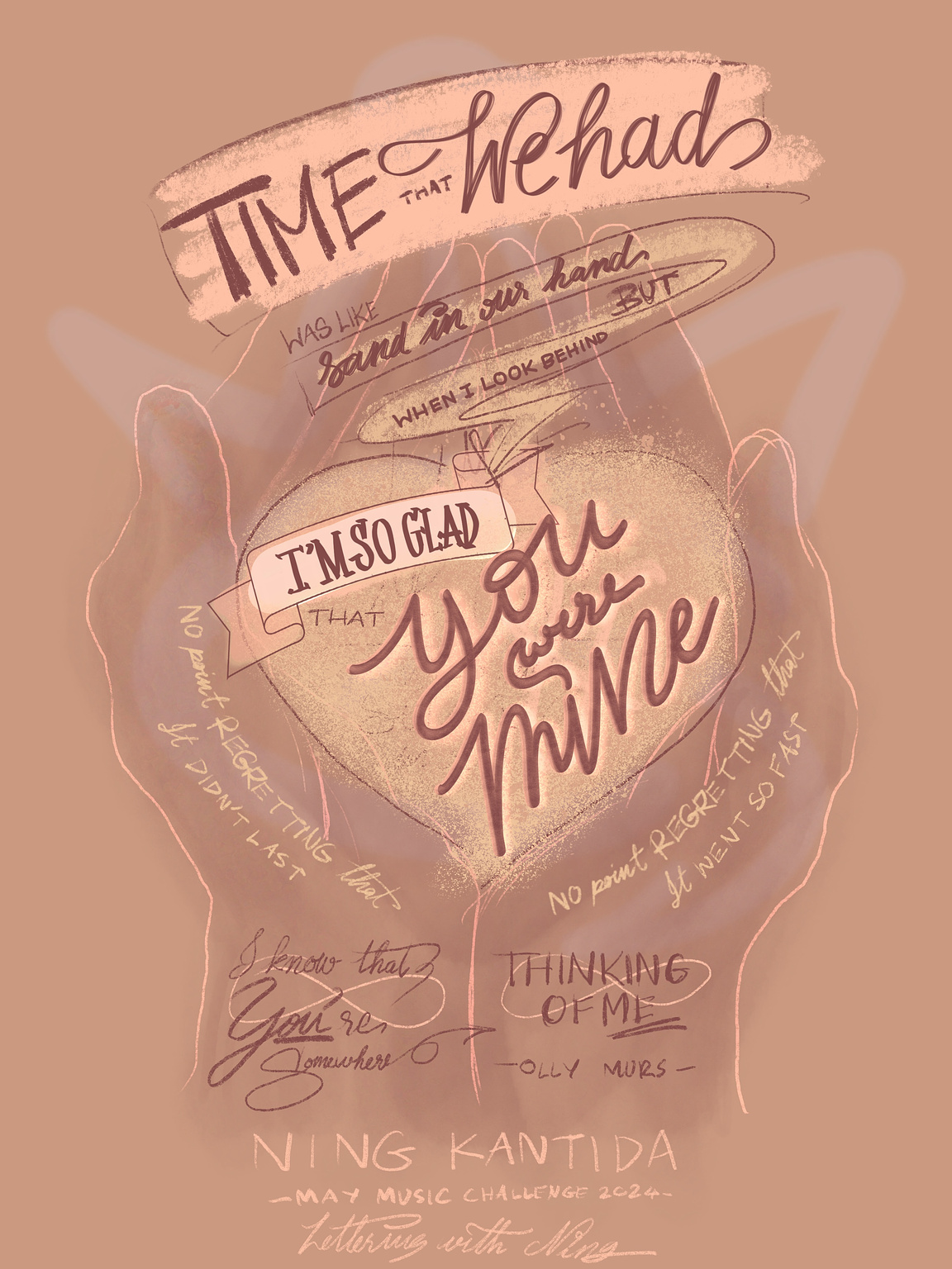 My Lettering design for Thinking of Me by Olly Murs