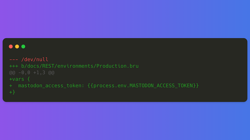 Defining the access token variable