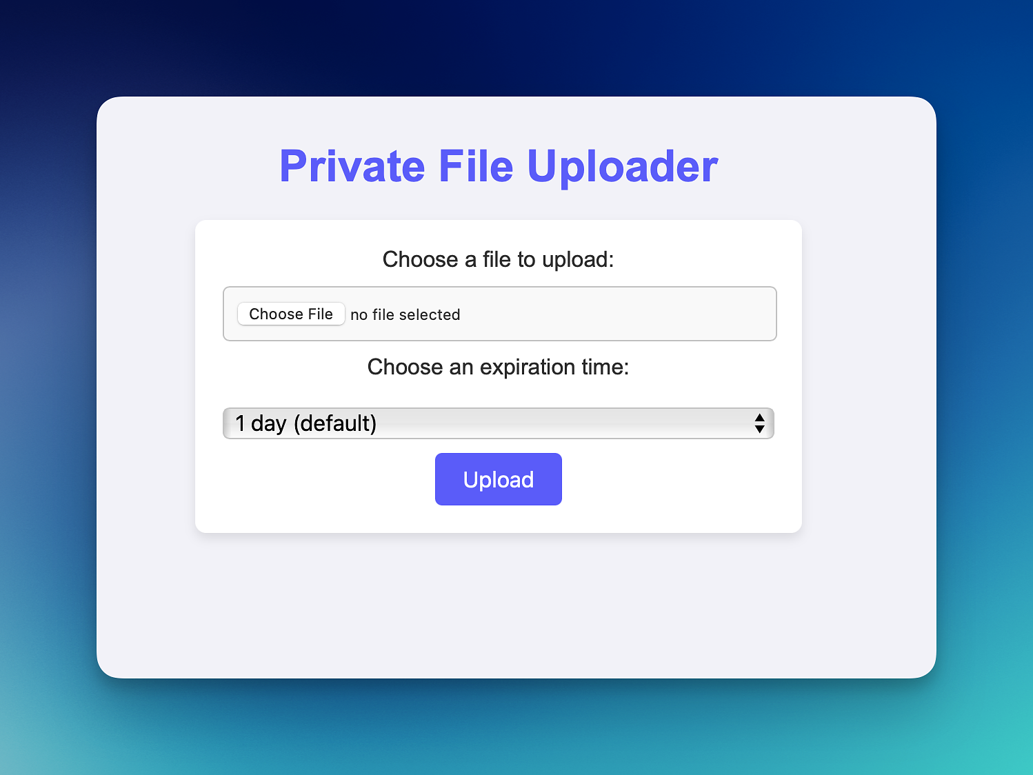 📁 Private File Sharer