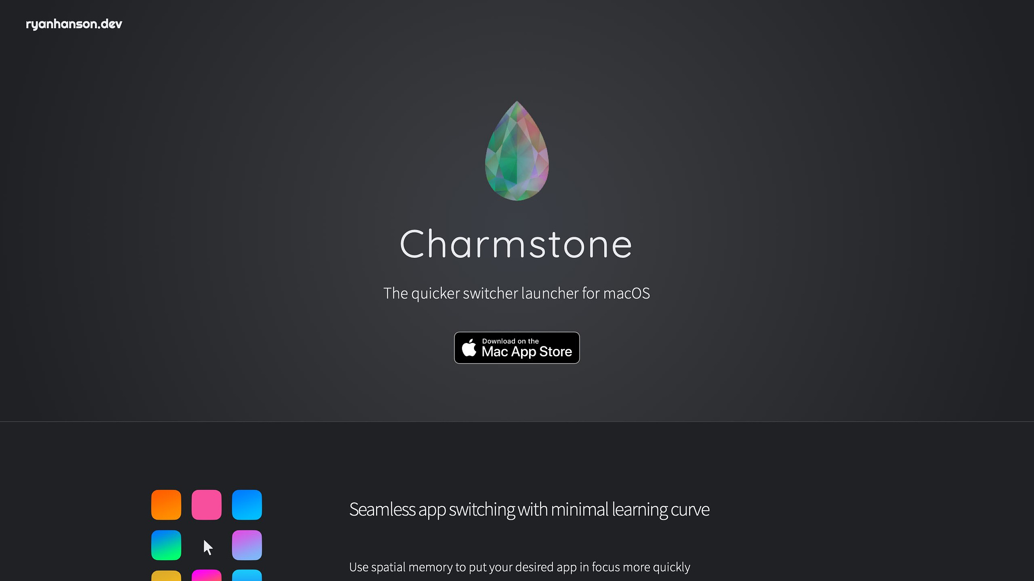 Screenshot Homepage Charmstone (2024-04-07)