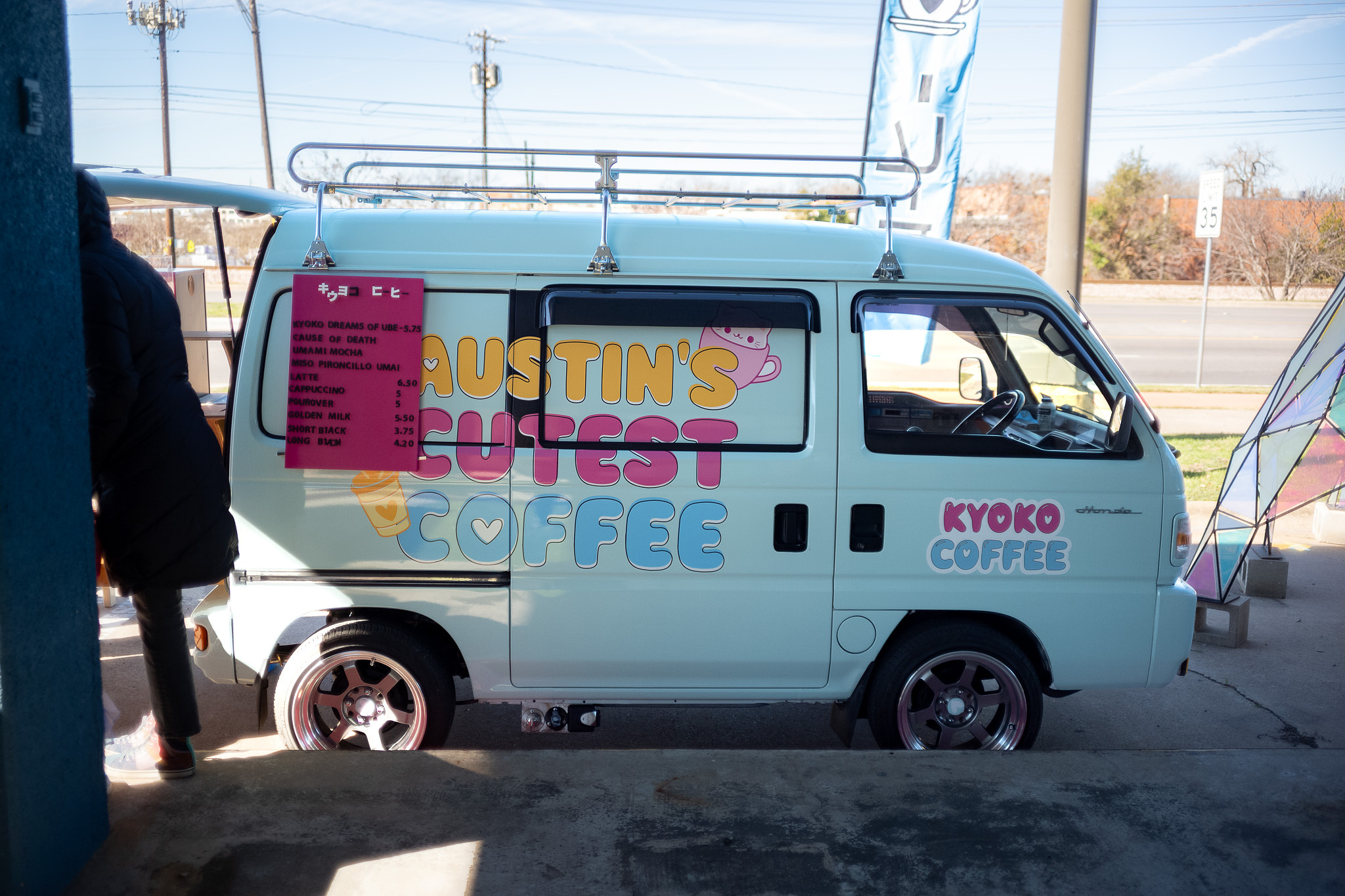 The Kyoko Coffee van and menu