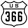 US highway 366 sign