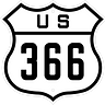 US highway 366 sign