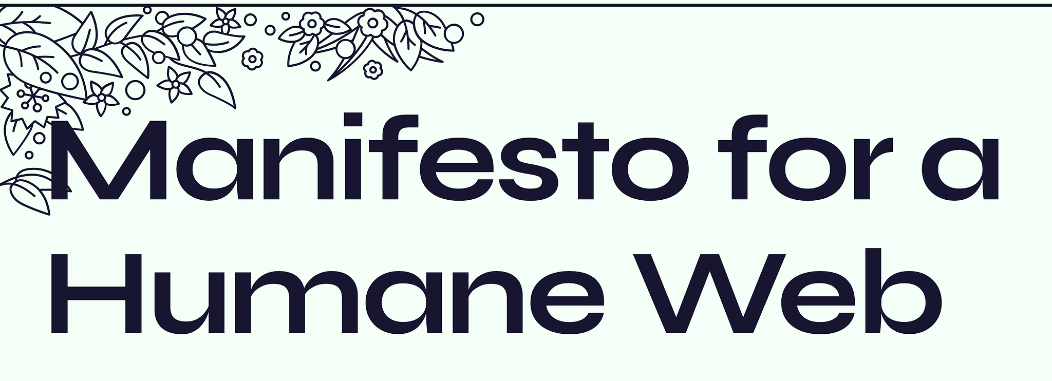 Manifesto for a Humane Web poster