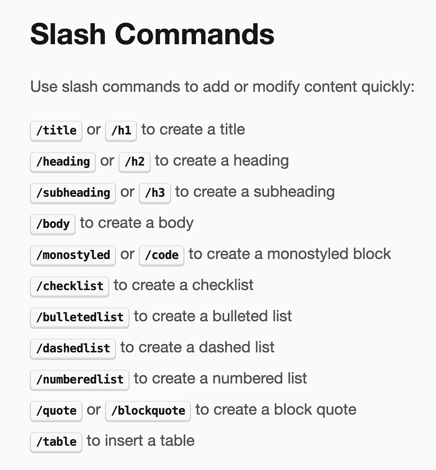 Slash Commands