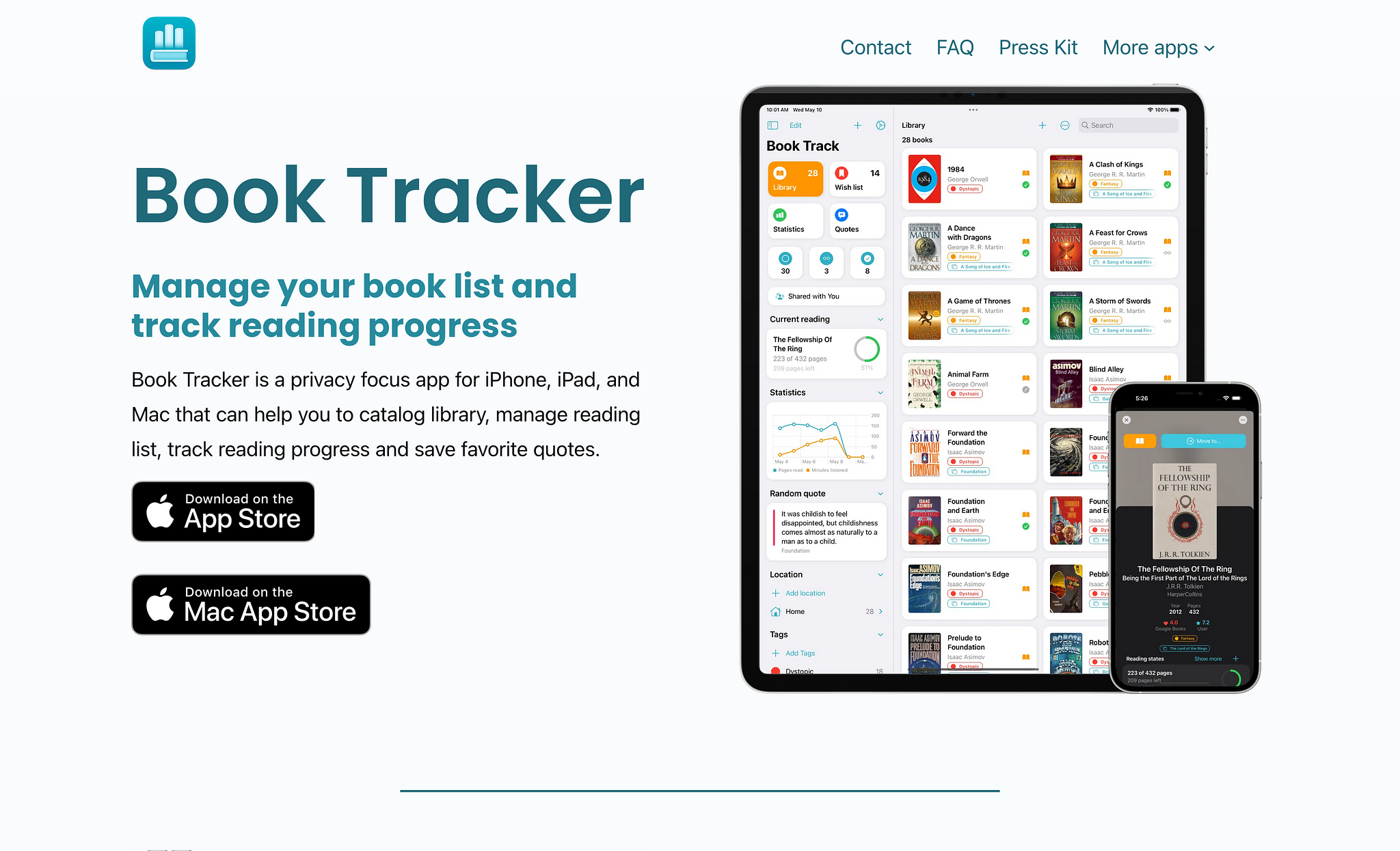 Book Tracker Homepage Screenshot (2024-06-13)