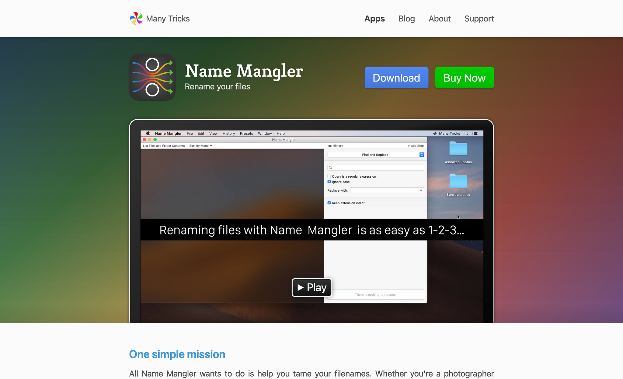 Name Mangler Homepage Screenshot (2024-06-04)